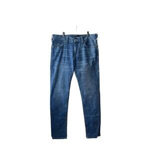 True Religion Men's Rocco Relaxed Skinny Flap Jeans Size W 33 /32 Inseam